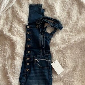 Kancan High Rise Ankle Skinny Overalls